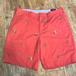 Polo Ralph Lauren Mens Stretched Classic Fit Shorts Squash Cricket Pink Size 36